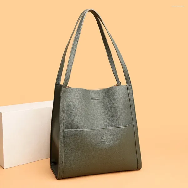 Sac à cordon pour femmes en cuir Pandle supérieur polyvalent haut de grande capacité Soft Satchel Purse Trendy Tote Handsbag Shopping