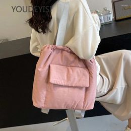 Drawstring Youdeyisi Korean Fashion Women's Bag: Casual Bucket Bag Trendy one-shoulder messenger