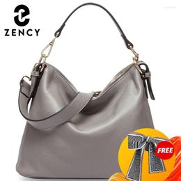 Cordon de cordon zency fashion femmes épis à bandoulière en cuir véritable sac à main en cuir féminin bobs cross-body tote décontracté