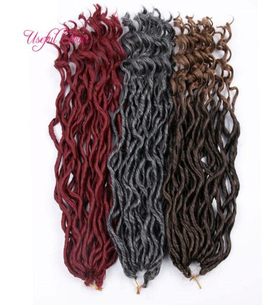 Decas de extensiones rizadas Bundles sintéticos Locos de la Diosa Jamaica Braid en Bundles 18 Cabello sintético Cabello en el cabello ExtE1924710