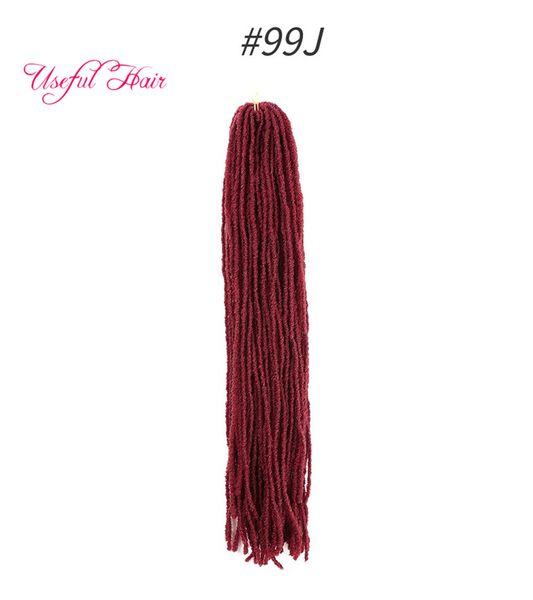 Dreadlocks DIY Extensiones de cabello de ganchillo Cerraduras Tejido de cabello sintético Ombre Rubio 18 pulgadas Trenzado Hermana Micro Locs Dhgate para paquetes