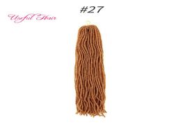 Dreadlocks DIY gehaakte hair extensions synthetisch haar weave ombre blond 18 inch vlechthaar Sister Micro Locks recht 27strand7667164