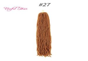 Dreadlocks DIY Extensions de cheveux au crochet tissage de cheveux synthétiques ombre blonde 18 pouces cheveux tressés Sister Micro Locks droite 27strand7667164