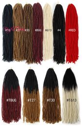 dreadlocks DIY Micro Locs Sister Locs extensions de cheveux au crochet armure de cheveux synthétiques 18 pouces tressage cheveux raides pour les femmes marley noir