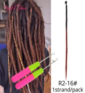 Extension de cheveux Dreadlocks pour femmes et hommes Dreads faites à la main Ombre Tressage Cheveux queue de cheval Pièces de cheveux 1 Brin Crochet Tresses handm8148334