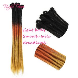 Dreads Extensions Hair 17Colo Fashion Dreadlocks Extensión de cabello para mujeres Hecho a mano Dread Trenzado sintético Cabello Trenzas de ganchillo Estilos