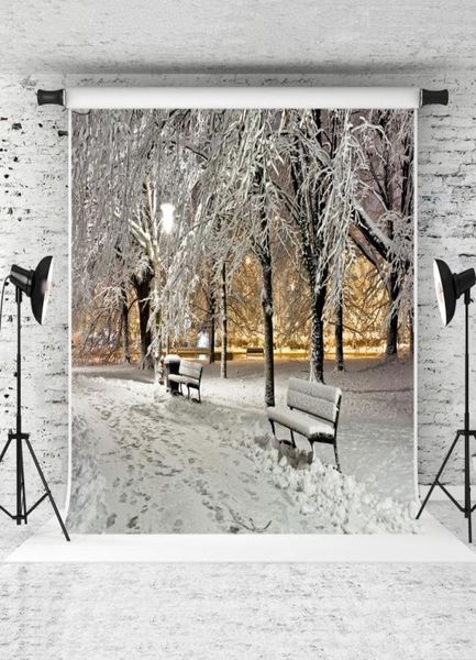 Rêve 7x5ft220X150cm hiver neige toile de fond blanc neige forêt pographie fond pour pographe enfants vacances Po Shoot 4753031