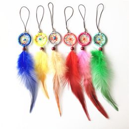 Catcher de rêve qui a des chaînes mobiles et clés Dreamcatchers 12pcs en couleurs mixtes286