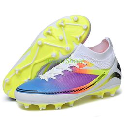 Dream Color – bottes de Football montantes AG TF pour femmes et hommes, chaussures de Football professionnelles pour jeunes, chaussures d'entraînement de couleur dégradée, crampons