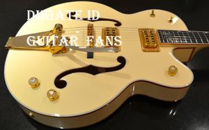 Dream Guitar G6136-1958 Steven Stills White Falcon Aged White Electric Guitar Hollow Body Double F Hole Bigs Tremolo Bridge Gold Hardware