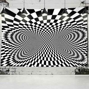 Rêve indien géométrique filature Mandala tapis tenture murale bohème décoratif mur tissu tapis Hippie tapisserie J220804
