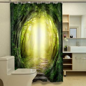 Rideaux de douche dream jungle, rideau de douche 3d personnalisé, étanche, 100 polyester, impression numérique, pour salle de bain