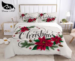 Dream ns Red Christmas Bedding Set Queen Bedding Home Textiles Set Bedebloemen Santa Dekbedoverslag Set Juego de Cama 2011274515679