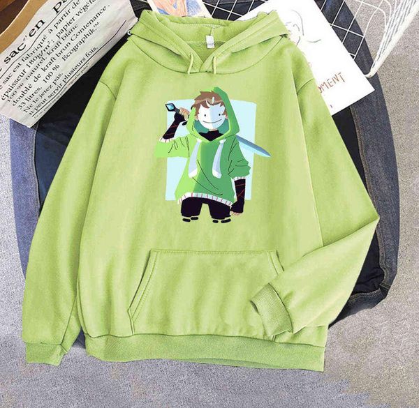 Dream Smp Hoodies Mannelijke Grappige Cartoon Groene Jongen Jongens Nemen Het Zwaard Patroon Sweatshirt Unisex Harajuku Casual Trui Tops G10199953792