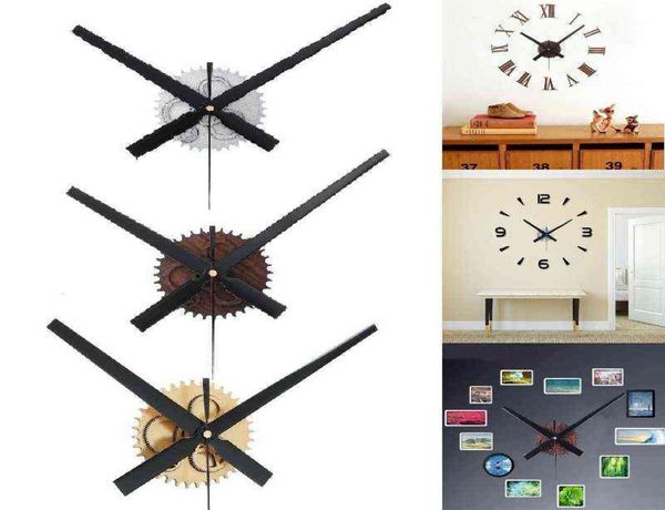 Dreamburgh 3D horloge murale créative engrenage en bois horloge bricolage mouvement à quartz mécanisme ensemble de réparation 3 couleurs Kit de décoration intérieure pièces outil H18600907