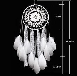 Dreamcatcher Wind Chimes Mandmade Nordic Dream Catcher Net With Feathers Perles Mur suspendu Craft Dreamcatcher Gift Home Decoratio8231102