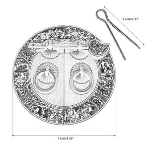 Dreld Chinese antiek meubels hardware messing ronde vintage trekgreepknoppen voor deurkast houten doos ronde koperen vergrendeling