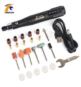 Herramienta Dremel Mini herramienta de tallado de pluma de grabado eléctrico con accesorios de pulido Kit de herramientas de lijado polaco de 15000 RPM T20032531229790075