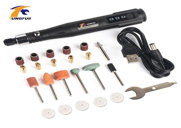 Outil Dremel Mini stylo de gravure électrique outil de sculpture avec accessoires de polissage 15000 tr/min Kit d'outils de ponçage polonais T20032531229190740