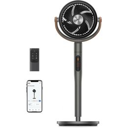 Ventilateur de piédestal Smart Dreo avec éloignement, ventilateur de plancher oscillant 120 ﾰ avec contrôle vocal wifi, ventilateur debout silencieux 43 dB pour chambre à domicile, 6 modes, 8 vitesses