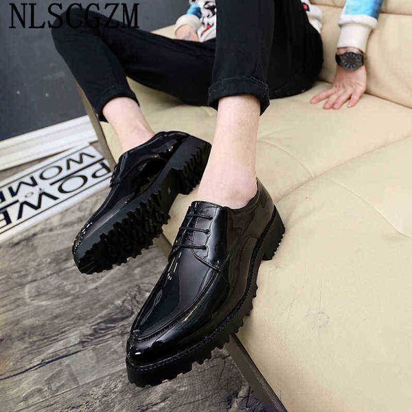 Dres Shoe Mocasín Zapato para hombres Vestir elegante Cuero Negro Casual Lujo Boda Tacón alto Zapatos de embrague a juego 220723