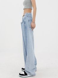 Kleid 2023 Damen Vintage Baggy Jeans Y2k Denim Weite Beinhose Lange Hose Streetwear Design Gerade Haruku 2000er Jahre Ästhetische Flut