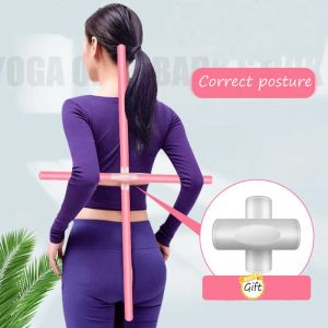 Habiller 2pcs bâtons de yoga étirement outil épaule arrière Correctif bâton accessoires de yoga ouverts