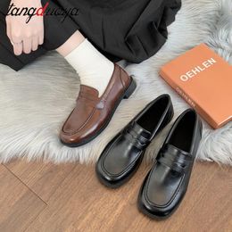 Jurk 507 JK Uniform Loafers Uwabaki Japanese JK Round Toe Dames Girls Schoolstudenten Mary Janes Lolita Brown Cosplay Shoes 230717 873 127