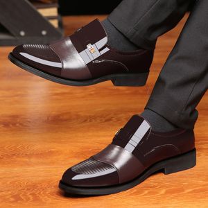 Jurk Classic Fashion Trend Shoes Business Mens Elegant Formele trouwschoenen Men Lace Up Office Oxford schoenen voor man Black