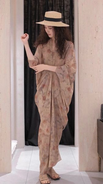Robe Corta * Robe d'été en soie pour femmes, ample, col en V, longue, marque de mode, styliste, style espagnol, sexy, haute qualité, Vintage, livraison gratuite, 2023