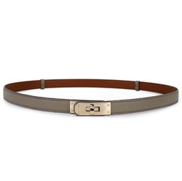 Jurk designer riemen voor vrouwen dunne lederen riem draaien gesp goud verzilverd comfortabele ceinture femme prachtige elegante luxe riem populaire hg029