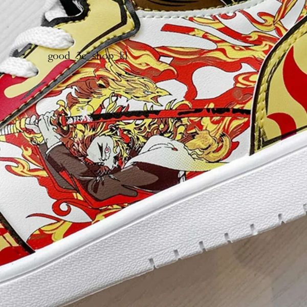 Zapatos de diseñador de vestimenta anime nezuko ataque ontitan zapatillas dibujantes