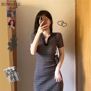 Robe robes femmes nouveauté été populaire élégant confortable mince décontracté Simple Allmatch offre spéciale BF jeunes dames Chic mode Plaid