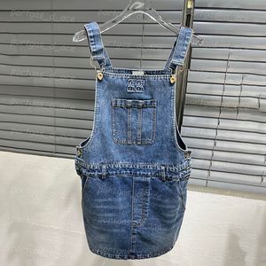 vestido vestidos para mujer vestidos Diseñador de lujo Mujer Jean Vestido Playsuit Denim Spaghetti Strap Cool Casual Primavera Verano Mujer Jeans Plays