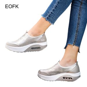 Robe EOFK femme mocassins bureau peu profond mocassins confortables femmes appartements plate-forme baskets sans lacet chaussures de conduite Zapatilas Mujer 230630 GAI