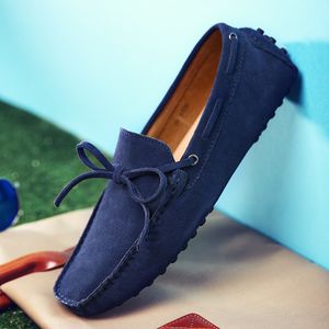 Jurk Fashion Men Echt lederen Casual Summer Classic Mens Loafers Elegantes Glippen op herenflats plus mannelijke rijschoenen 230509