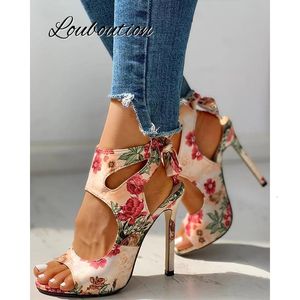 Jurk Fashion Pump Sexy urinaire teen kleurrijke stropdas schoenen zomer casual dunne hak sandalen voor dames sandalen maat 35-43 230720