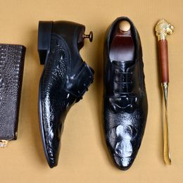 Robe mod weding lace-up chaussures hommes véritables chaussures d'affaires en cuir authentique