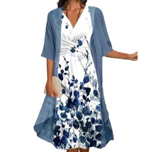 Robe Fleur Robe Africaine Ensemble Printemps Eté Nouvelle Demi Manches Pour Robes Pour Femmes Couleur Unie Dentelle Épissage Mode Découpe Chemise Elegan