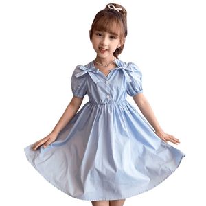 Robe Pour Filles Bow Party Girl Dress Perles Robe De Soirée Enfant Summer Girl Costume 6 8 10 12 14 Q0716