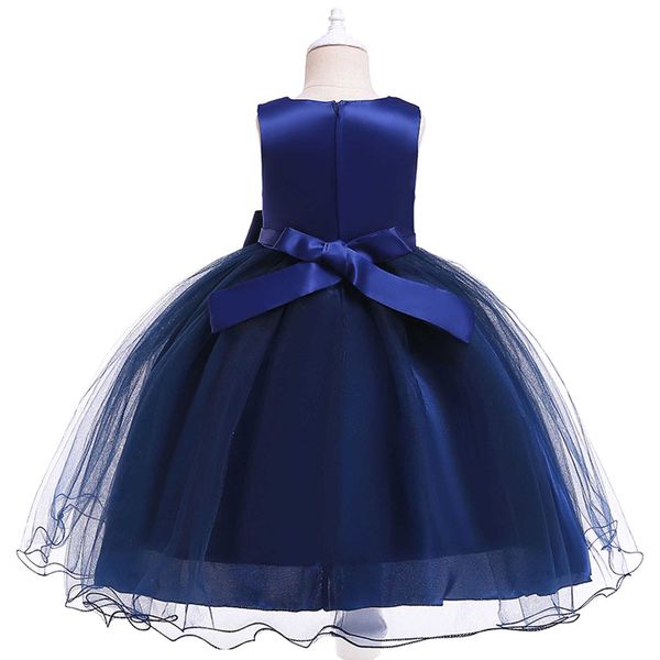 Vestido para niñas pequeñas, bordado de hilo de red, lazo, vestido de fiesta de cumpleaños, vestidos bonitos para niños, bata, ropa de verano para niñas 2021 Q0716