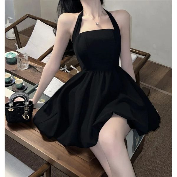 Vestido de cintura alta ajustado Aline negro vestido Sexy vestidos ajustados ropa de mujer vestido de noche Sexi ropa informal de moda Mini vestido de fiesta de verano