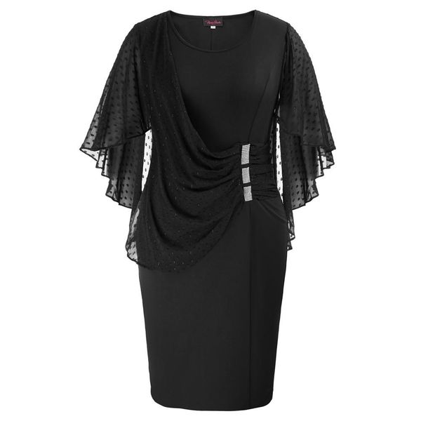 Robe HN Women's The Robe Plus Taille Taille Rogue Robe sans manches Cour Crystal Crystal Robes de soirée Vestido Feminino