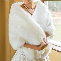 Robe Offre Spéciale 2021 pas cher veste de Mariage mariée 2018 Cape hiver haute qualité nouveau boléro Mariage Fourrure accessoires de mariée