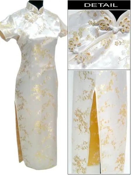 Robe longue en Satin jaune clair pour femmes, Cheongsam Qipao, fleur S M L XL XXL XXXL 4XL 5XL 6XL, livraison gratuite, J3088