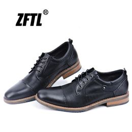 Dress Man Leather Men Echte Zftl Oxford Big Size Male Formele Casual Men's Business Shoes 048 2 23's 3