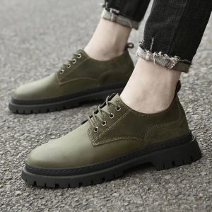 Jurk Outdoor Fashion Oxford Leather Comfortabele veterschoenen voor mannen Sneakers B