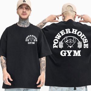 Jurk Powerhouse Gym Grafische T-shirt Mannen Vrouwen Kleding Grappige Oversized T-shirts met korte mouwen Haruku Geek Fiess Vintage T-shirt