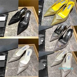Dress Shoe for Women Shoes Rhineston Pumps avondschoenen Slipper slip op Slingback 5,5 cm hiel sandaal stiletto hakken