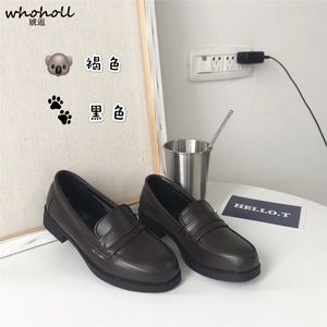 Jurk Schoen Leren Schoenen Japanse Academie Meisje Middelbare School Student Bruin Zwart Animatie Meid Gebruik Lolita JK Uniform 230829